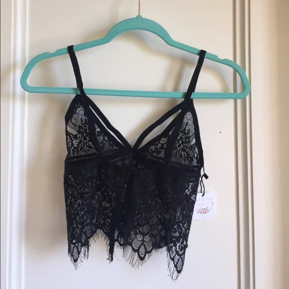 NWT💕PLUS Delicate Stretch Lace Crop Bralette Sexy - Picture 3 of 6